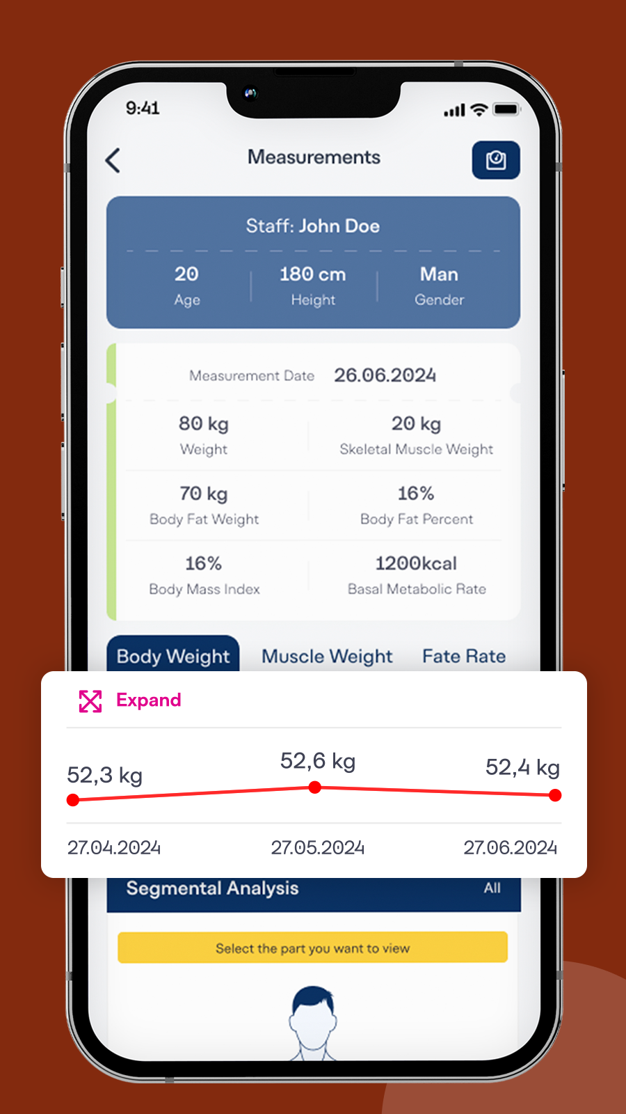 Pathoja App ölçüm takip ekranı